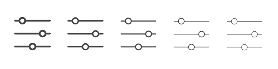 Settings icon flat simple outline logo