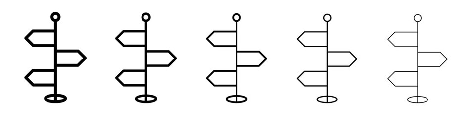 signpost icon flat simple outline logo