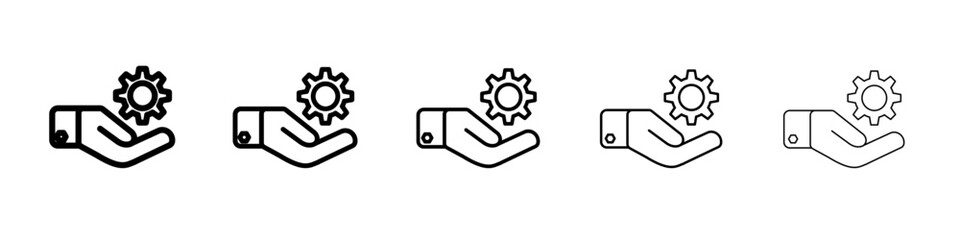 Solution Provide icon flat simple outline logo