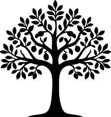 Obraz premium vector tree silhouette