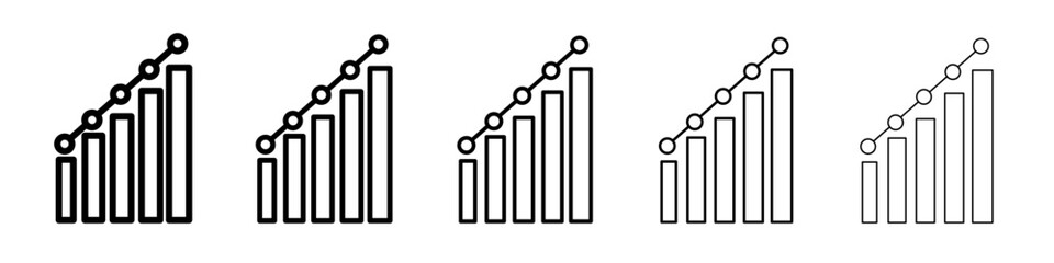 Statistics icon flat simple outline logo