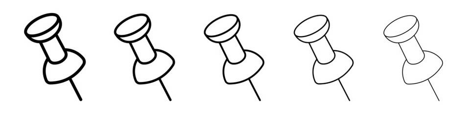 sticky pin icon flat simple outline logo