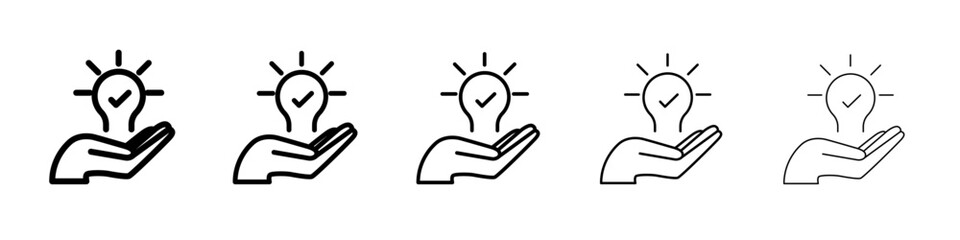 Suggestion icon flat simple outline logo