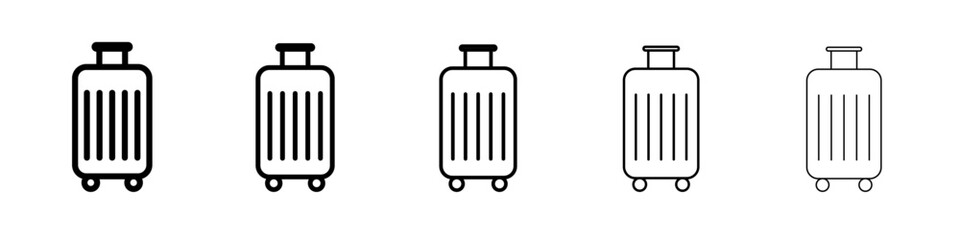 Suitcase icon flat simple outline logo