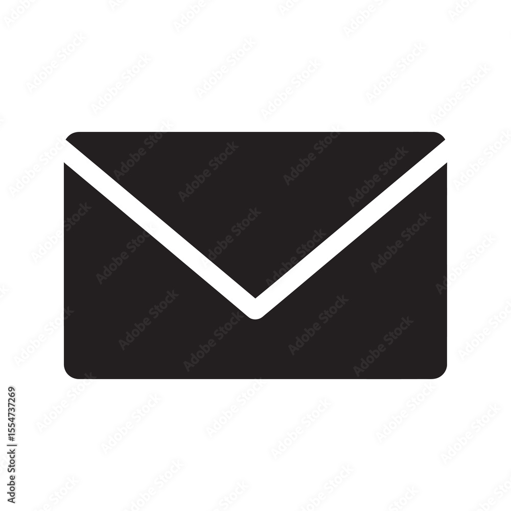 Aufkleber envelope icon representing mail a message or a letter for email communication business correspondenc
