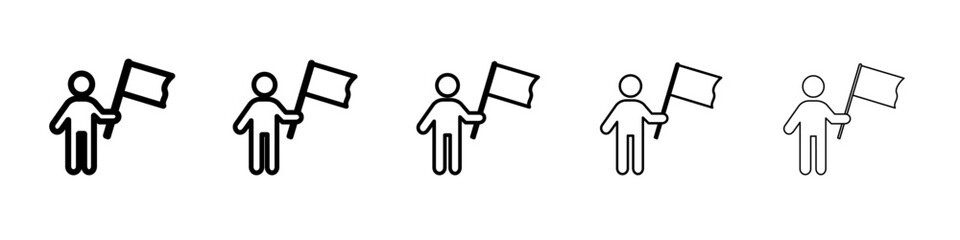 Surrender, capitulate, give up icon flat simple outline logo