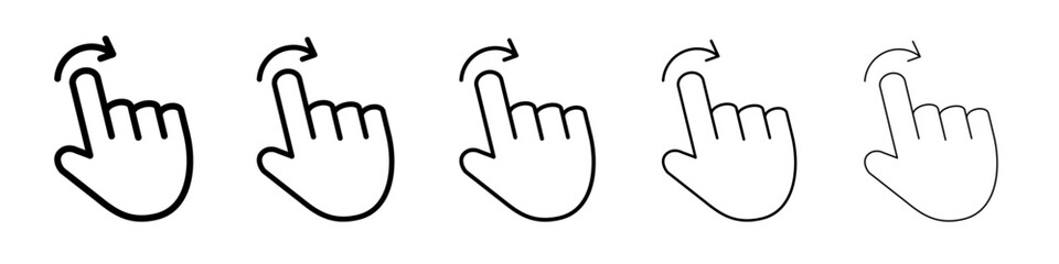 Swipe right icon flat simple outline logo