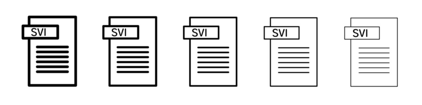SVI File Document Icon flat simple outline logo