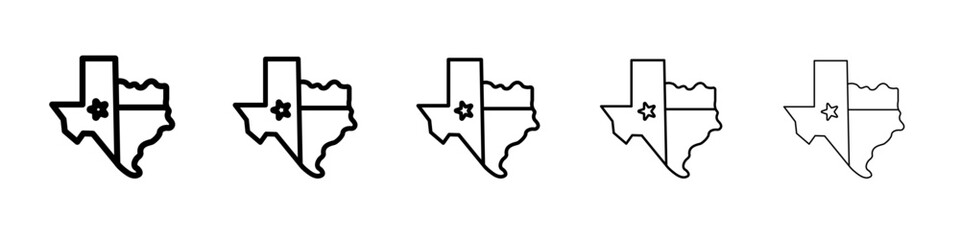 Texas icon flat simple outline logo