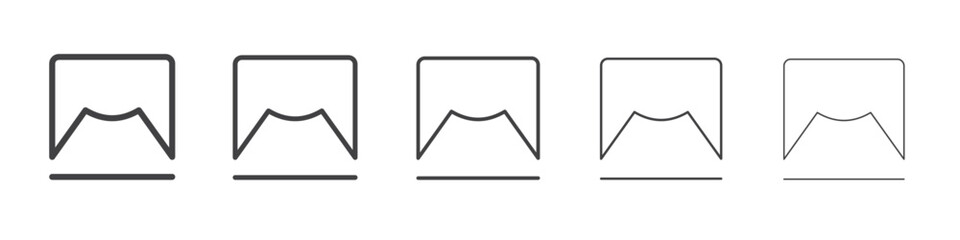 Theater icon flat simple outline logo