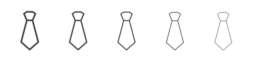 Tie icon flat simple outline logo