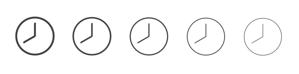 Timer icon flat simple outline logo