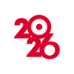 2026 banner with Japan flag inside.