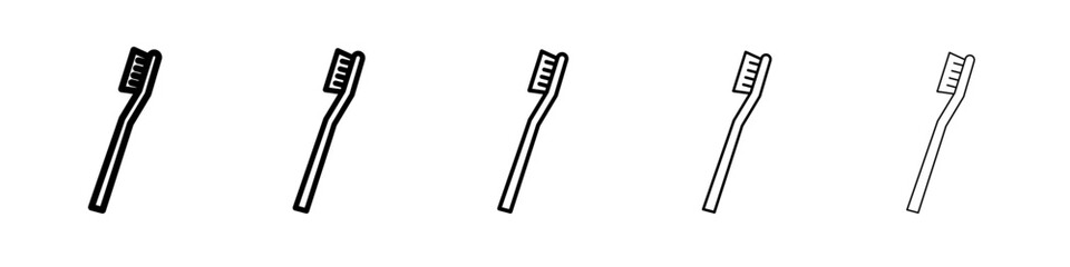 tooth brush icon flat simple outline logo