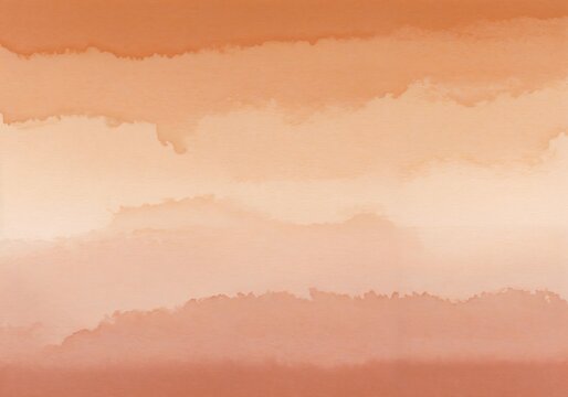 Watercolor abstract horizontal bands background warm earthy texture for modern design and invitations