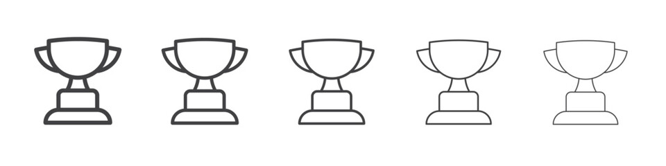 Trophy icon flat simple outline logo