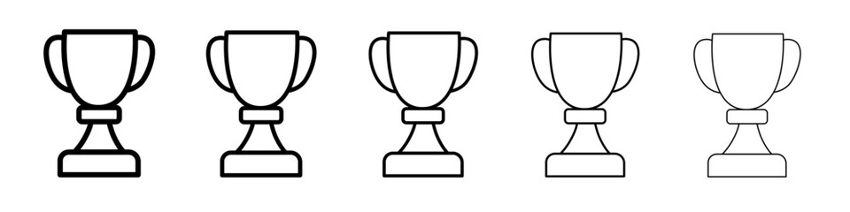 Trophy icon flat simple outline logo