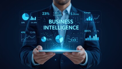 Business Intelligence Dashboard Visualization with Data Metrics
