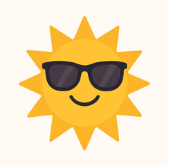 Cool Sun with Sunglasses vector