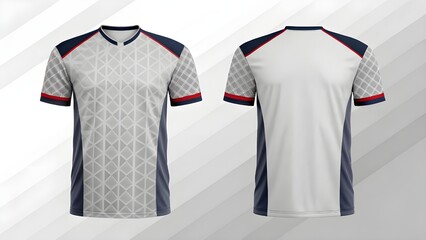 Sport Jersey Mockup Realistic Design Template for Sublimation Printing