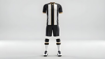 Soccer Jersey Mockup Realistic Design Template for Football Kit Presentation