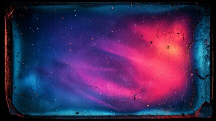 Abstract Space Art With Vintage Film Effect