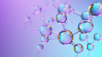 Retinoid molecular structures over gradient background, cosmetic formulation, anti-aging skin care delivery, dermatology research and product development