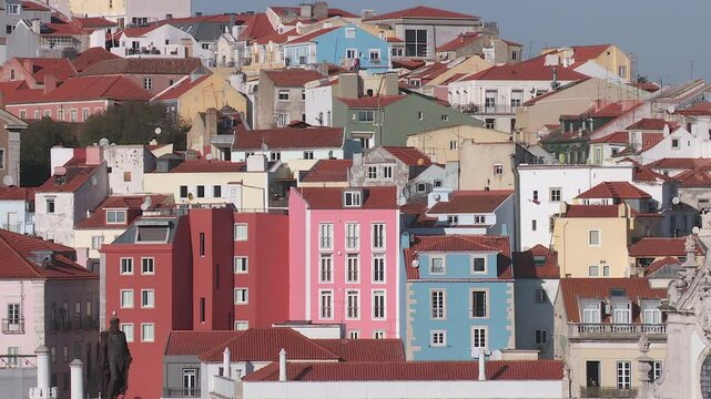 coloured facades in Lisbon, Portugal