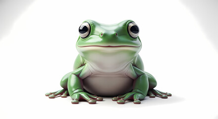 Obraz premium Magnificent Green Tree Frog: Close-Up Studio Shot