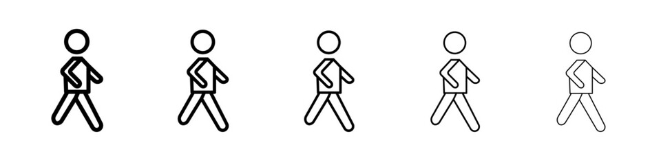 Fototapeta premium Walking icon flat simple outline logo