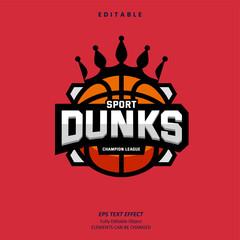 Editable Text Effect Vector of Red Black Championship League Title or Logo sport or Logo sport for Team, club, event, printing, merchandise, baseball, football, basketball
