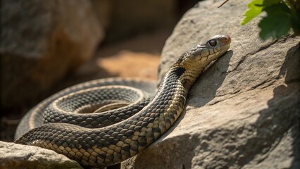 Fototapeta premium Snake, sharp and realistic, Photo, Natural light.