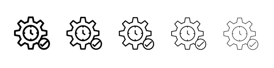 work Efficiency icon flat simple outline logo