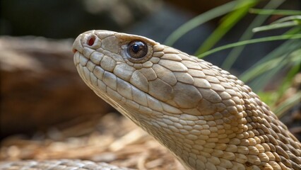 Naklejka premium Snake, sharp and realistic, Photo, Natural light.