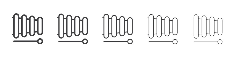 Xylophone icon flat simple outline logo