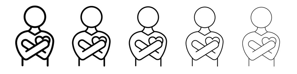 Your self care icon flat simple outline logo