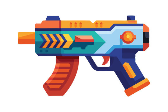 Toy nerf gun vector illustration white background