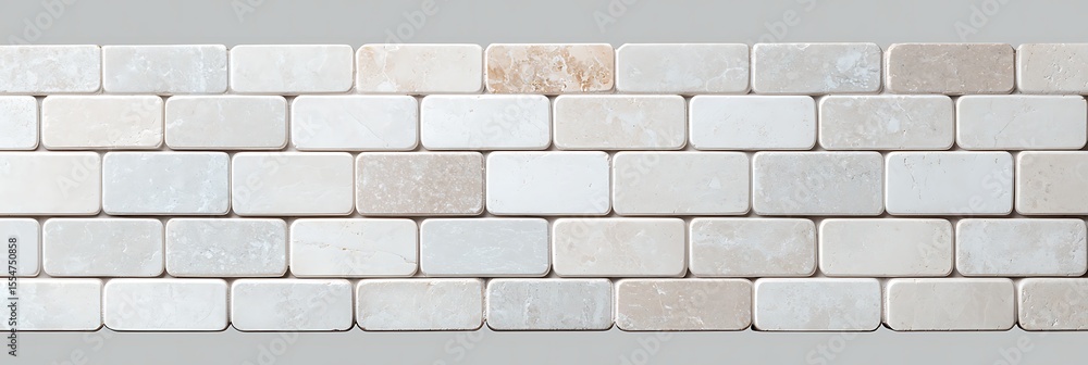 Poster white and light gray brick wall with a subtle, textured pattern and slight color variations, arrange