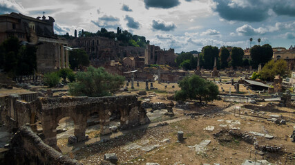 view of the imperial fora in rome