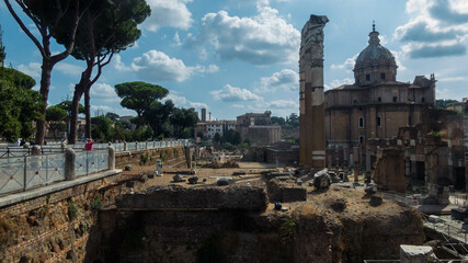 view of the imperial fora in rome