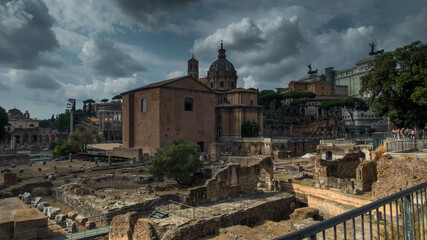 view of the imperial fora in rome