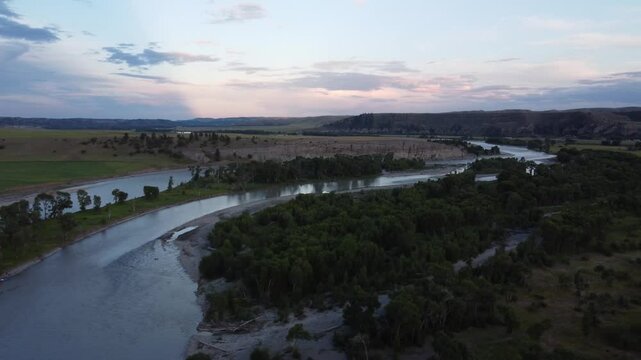 Dusk on Yellowstone River 