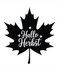 maple leaves silhouette with quotes