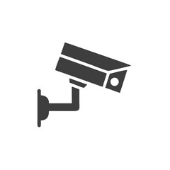 surveillance camera on white background