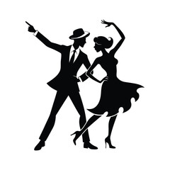 silhouettes of dancers