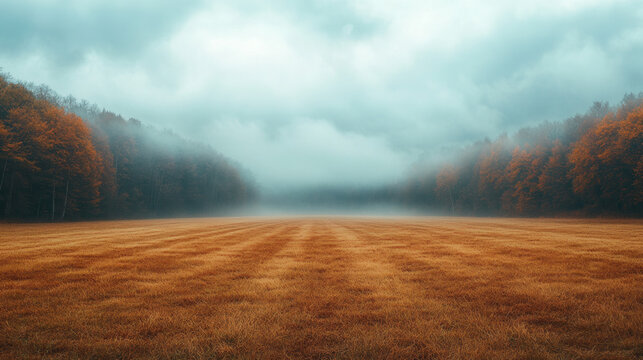 close-up of dried wild grass in windswept autumn field