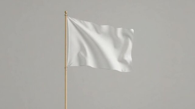 White Flag Symbolizing Peace and Surrender