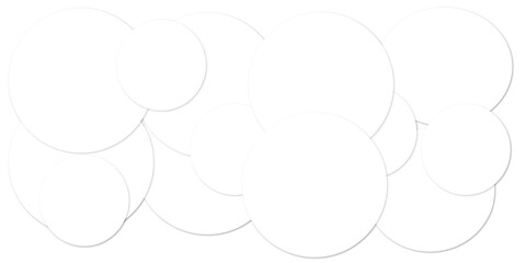 PrintConcentric randomly offset white rings or circles steps fading out background wallpaper banner,abstract geometric background for minimalistic design projects