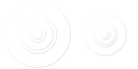 PrintConcentric randomly offset white rings or circles steps fading out background wallpaper banner,abstract geometric background for minimalistic design projects