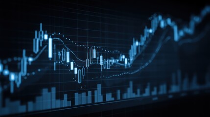 Naklejka premium Stock market chart on computer screen